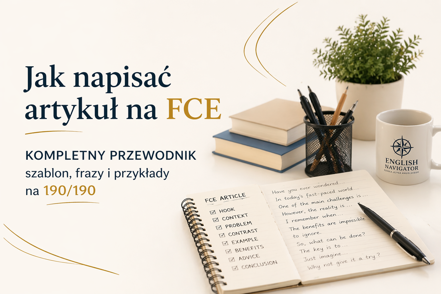 Jak napisać artykuł na FCE (B2 First) – szablon, frazy i przykłady 190/190